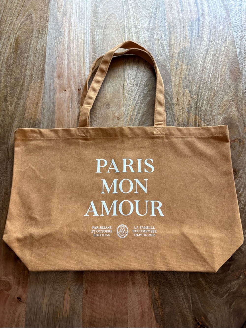 Sezane Large Canvas Tote Bag - Caramel